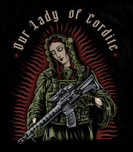 Load image into Gallery viewer, Our Lady of Cordite T-Shirt