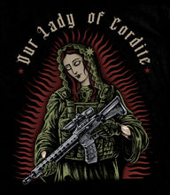 Load image into Gallery viewer, Our Lady of Cordite T-Shirt
